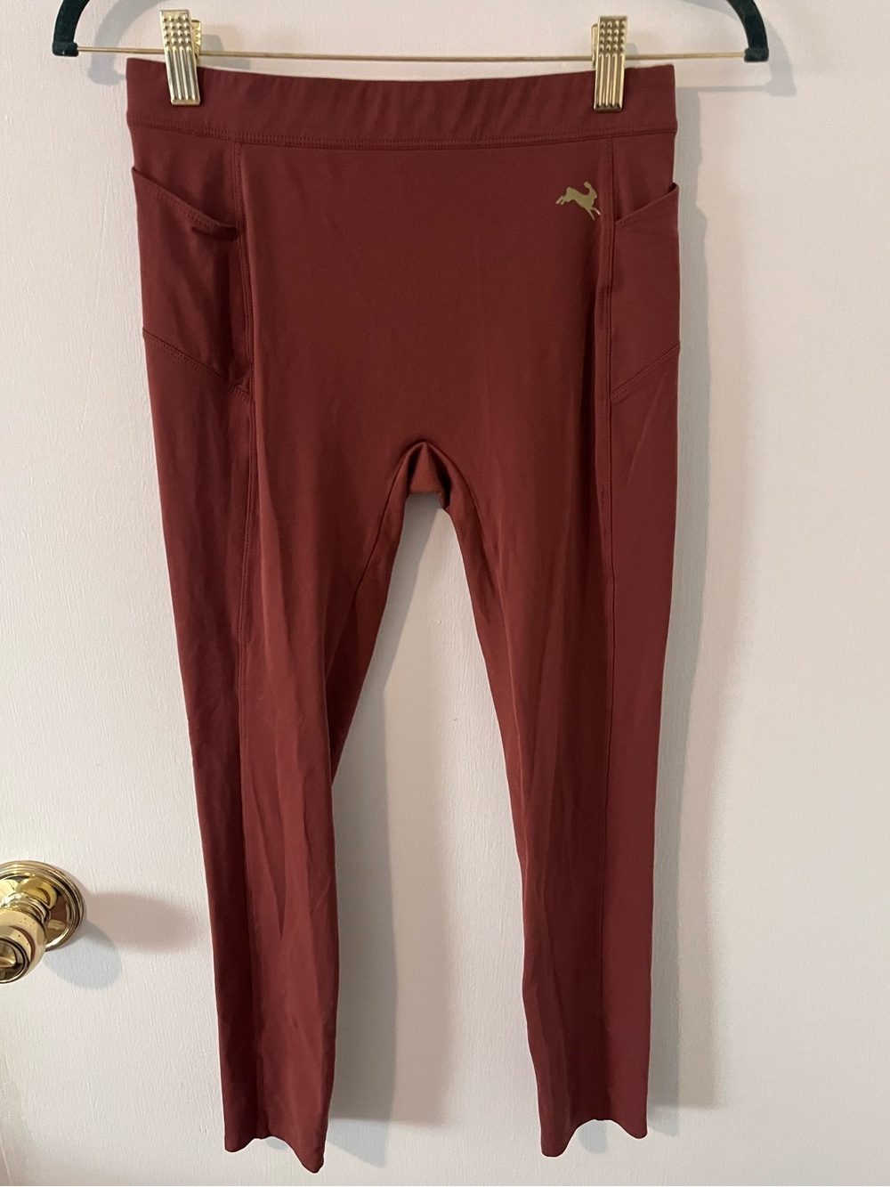 Tracksmith Women’s Turnover Tights Cropped Capri Length Maroon Size Medium